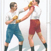 Guarding a left lead and countering with left at body.