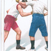 Stepping inside a left lead and countering with right at body.