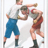 Ducking a right lead at head and countering with right at body.