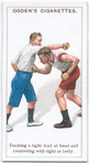 Ducking a right lead at head and countering with right at body.