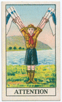 Semaphore Flag Signalling - Attention.