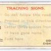 Tracking Signs.