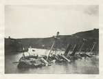 Wreck of  the Reina Mercedes near mouth of Santiago Harbor.