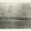 U.S. Ships bombarding Spanish fortifications.