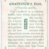 Chaffinch's egg.