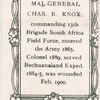 Maj.-Gen. Charles E. Knox.