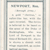 Borough arms, Newport, Mon.