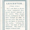 Town arms, Leicester.