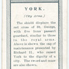 City arms, York.