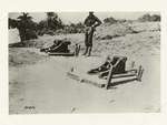 Mortar batteries in action against Santiago, Cuba, 7-10-1898