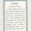 Borough arms, Ryde.