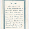 Borough arms, Ryde.