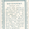 Borough arms, Devonport.