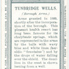 Borough arms, Tunbridge Wells.