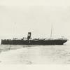 U.S.A. transport "Grand Duchess" with the 71st New York Volunteers aboard leaving Siboney, Cuba, for the United States, 1898.