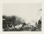 United States troops going to the front. Scene near Major General Shafter's headquarters during advance on Santiago, Cuba, 1898.