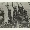 U.S. expedition en route to porto [i.e. Puerto] Rico. Scene aboard U.S. Minniaska, 1898.