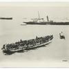 Occupation of Porto [i.e. Puerto] Rico.Towing United States troops ashore, 8-7-1898.