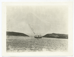 View of Guanica Harbor, Porto [i.e. Puerto] Rico, showing U.S.A. transport "Nueces" with 5th Artillery in foreground, 7-25-1898
