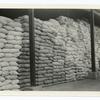Storehouse where flour is stored for mechanical bakery. Advance section No. 1, Q. M. C. at Is. sur Tille. There is altogether 16,000,000 pounds of flour stored in the bakery. Feb. 3, 1919.
