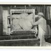 The dough mixing machine. The dough here shown has been mixed for 6 minutes in this machine and is conveyed to toughs where it is left to raise. Advance Section No. 1, QMC. Is. sur Tille. Cote d' Or. Feb. 5, 1919.