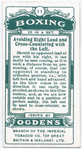 Avoiding right lead and cross-countering with the left.