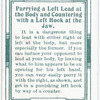 Parrying left lead at the body and countering with a left hook to the jaw.