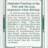 Improper position of the feet and the consequences when hitting.