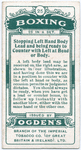Stopping left hand body lead and being ready to counter with left at head or body.