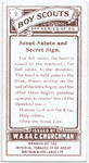 Scout Salute and Secret Sign.