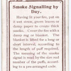 Smoke Signalling by Day.