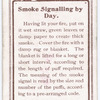 Smoke Signalling by Day.