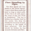 Flare Signalling by Night.