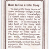 How to Use a Life Buoy.