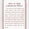 How to Stop a Runaway Horse