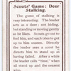 Scouts' Game:  Deer Stalking.