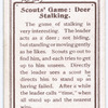Scouts' Game:  Deer Stalking.