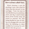 How to Erect a Bell Tent.