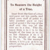 To Measure the Height of a Tree.