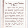 An Emergency Water Filter.