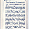 The Scout's Equipment.