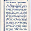 The Scout's Equipment.