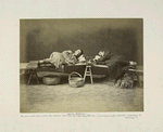 Opium Smoking, The Man on the Left is Under the Influence of His Fourth or Fifth Pipe, The Other is Cooking a Pipeful of Opium Preparatory to Smoking it