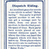 Dispatch Riding.