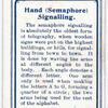 Hand (Semaphore) Signalling.