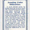 Scouting Under Difficulties.