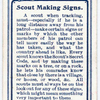 Scout Making Signs.