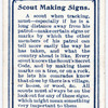 Scout Making Signs.