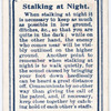 Stalking at Night.