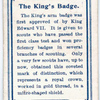The King's Badge.